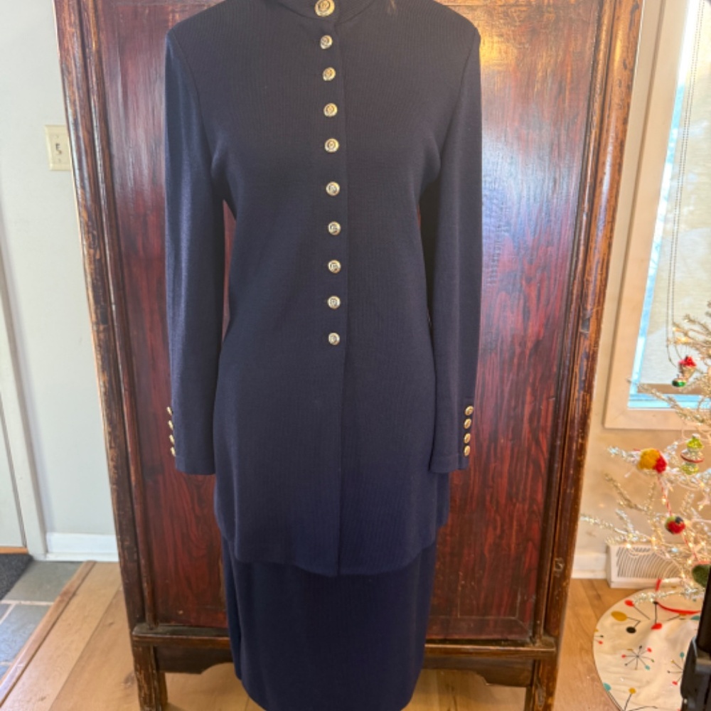 St. John Basics Navy Blue Suit